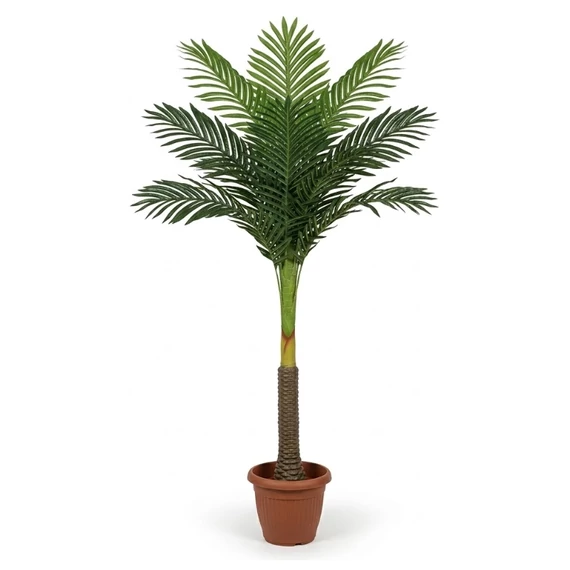 Dekoratívna umelá palma s rovným kmeňom v kvetináči PALM4
