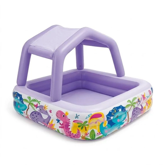 INTEX Wet Set Nafukovací bazén s dinosaurami a slnečnou clonou INT-01