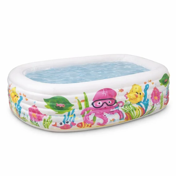 INTEX Wet Set Štvorcový nafukovací detský bazén s morským vzorom – 159 cm INT-159