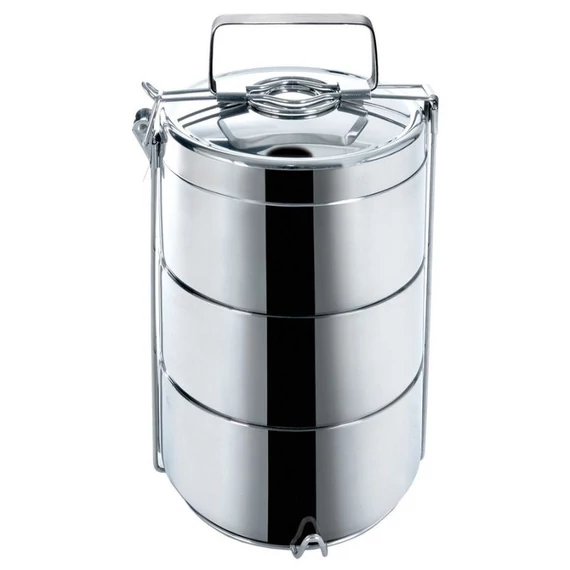 Orion 3-poschodový termosový box na jedlo 3×900 ml – nerezová oceľ, praktické prenášanie 120956