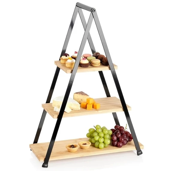 Vilde bambusový servírovací stojan 3-poschodový 53 cm 139454