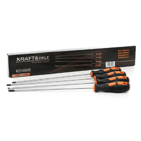 Kraft&Dele 4-dielna sada dlhých skrutkovačov KD10945