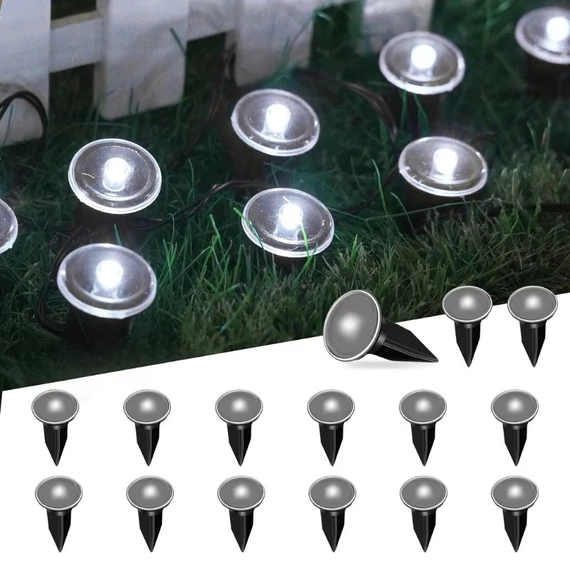 Solárne LED záhradné svetelné reťaze – 15 ks, studená biela TQ1796757-15H