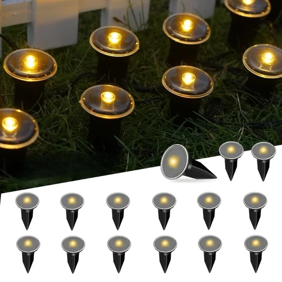 Solárne LED záhradné svetelné reťaze – 15 ks, teplá biela TQ1796757-15M