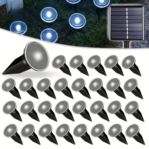 Solárne LED záhradné svetelné reťaze – 30 ks, studená biela TQ1796757-30H