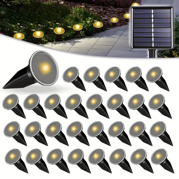 Solárne LED záhradné svetelné reťaze – 30 ks, teplá biela TQ1796757-30M