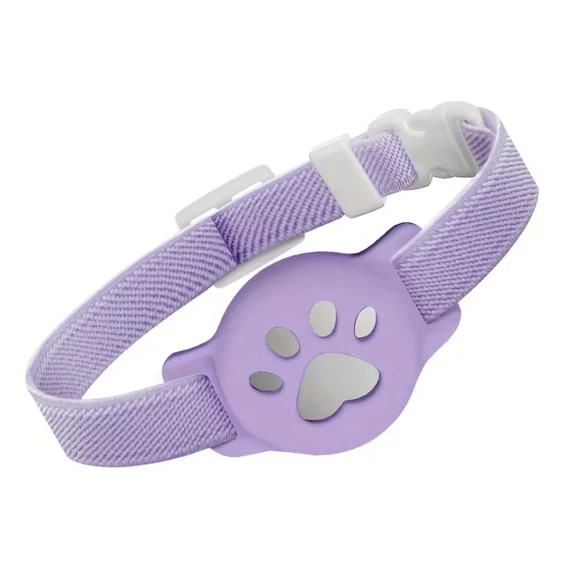 Nastaviteľný obojok pre mačky AirTag – fialový MC1341810