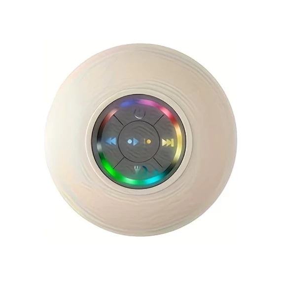 Mini LED kúpeľňový Bluetooth reproduktor s prísavkou – biely KT170645-2