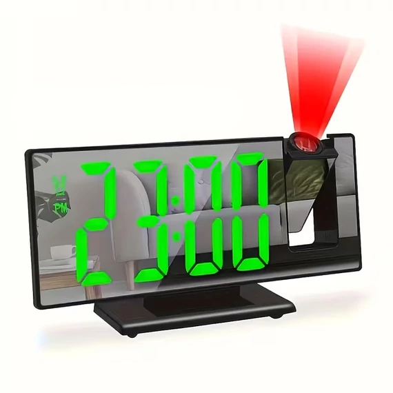 Projektorový budík s LED displejom v zelenej farbe CN12083148-Z