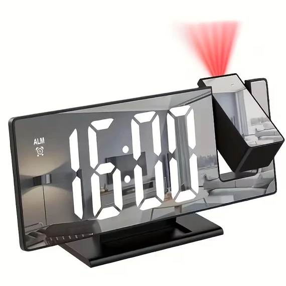 Projektorový budík s LED displejom v bielej farbe CN12083148