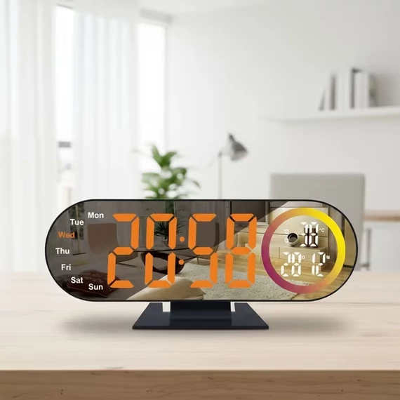 LED budík s hlasovým ovládaním a žltým displejom PG12807065-S