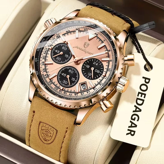 Pánske športové chronografické hodinky ružovo-zlaté VP6273124-RA