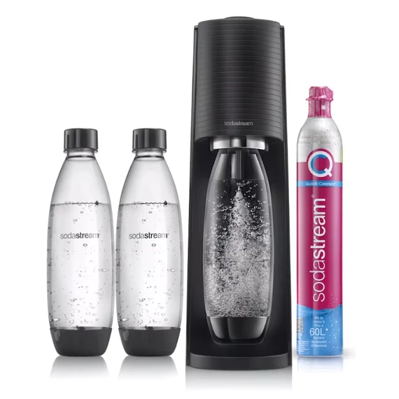SodaStream Terra čierna sada na výrobu sódy s 2 fľašami a CO₂ bombou 1V863K99Q