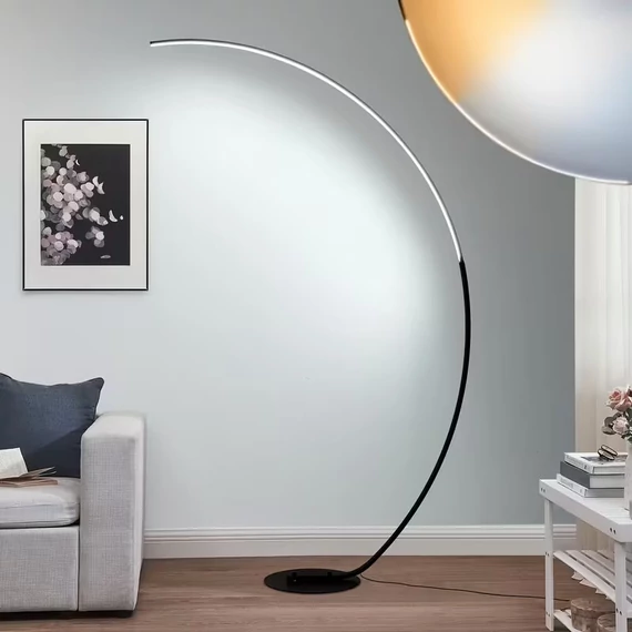 Moderná oblúková stojaca lampa s diaľkovým ovládaním 51M905795K