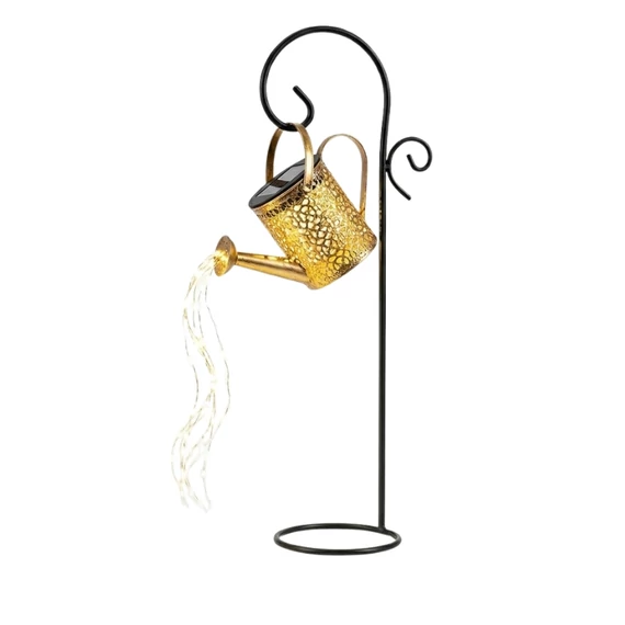 Vintage solárna zavlažovacia kanva a záhradná lampa 3096