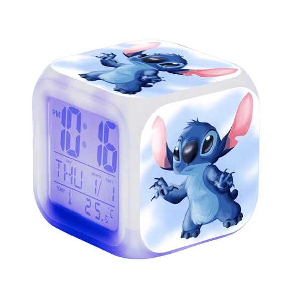 Disney Stitch digitálny budík – Veselý Stitch s pastelovým pozadím 57MK85XGK1-B
