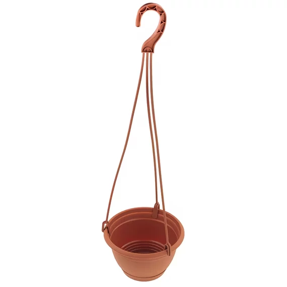 Závesný košík Ø 16 cm – Praktický okrúhly kvetináč s háčikom 12663Q468