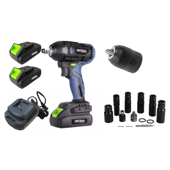 Sada akumulátorových rázových skrutkovačov Kraft&Dele 21 V 750 Nm KD3408