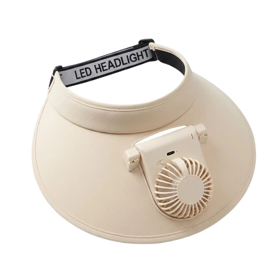 Klobúk so slnečnou clonou a vstavaným ventilátorom LEDH-10