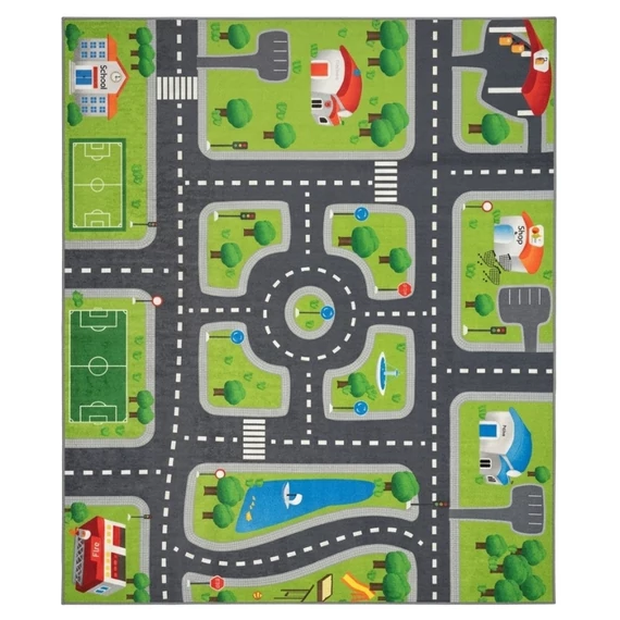 Detský koberec s motívom mestských ciest v parku 100 x 200 cm GYSZ63
