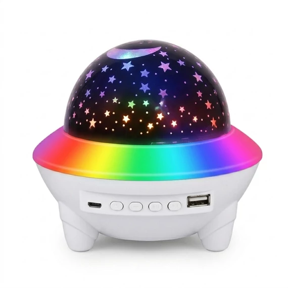 LED Crystal Magic Ball Light – UFO tvarovaný projektor hviezd a párty lampa LEDC01U