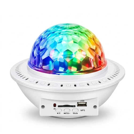 LED UFO Music Crystal Magic Ball – Viacúčelová párty lampa a reproduktor LU001C