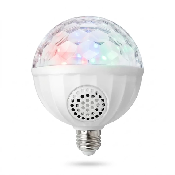 Bluetooth LED žiarovka s hudbou a diskotékové svetlo – Párty v jednej objímke RHD-330
