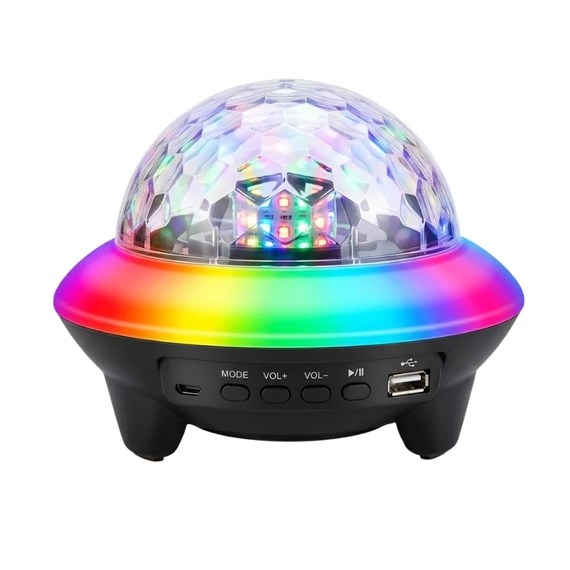 LED Crystal Magic Ball Light – Party lampa a projektor v tvare UFO SD007E