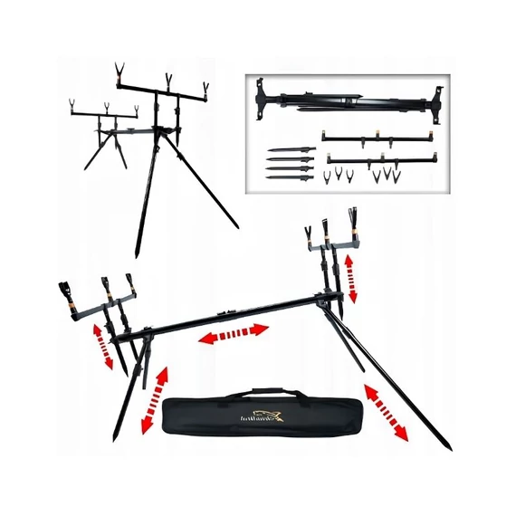 Hokkaido Sky rod pod trojnožka pre 3 prúty W26023