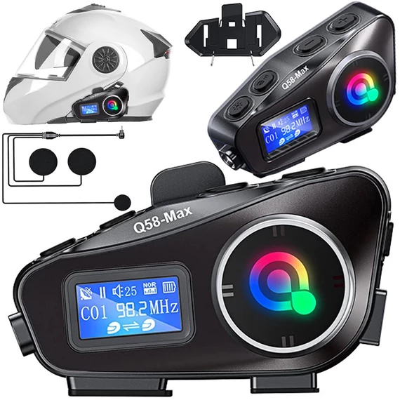 Bluetooth interkom do motocyklovej prilby q58max 10186