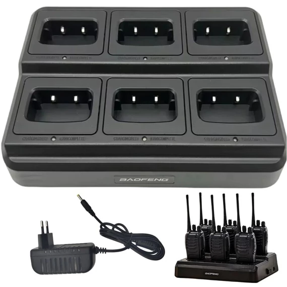 Baofeng walkie-talkie 6-miestna nabíjačka 14681