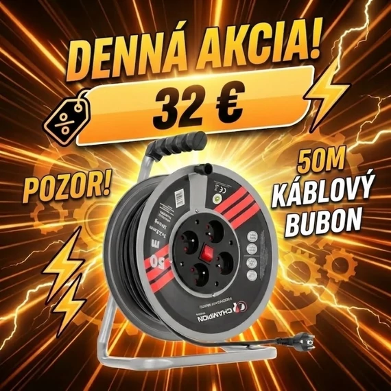 Champion 50 m predlžovací káblový navijak CP-742 (Kirschner)