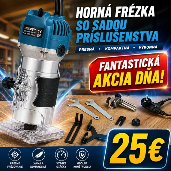Multifunkčná frézka THO, 850W, s príslušenstvom M-6008