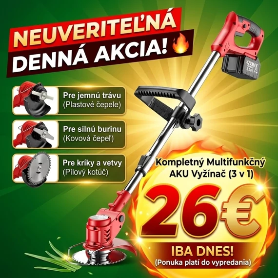 Akumulátorová kosačka PureCut 24 V s 2 batériami holm8008