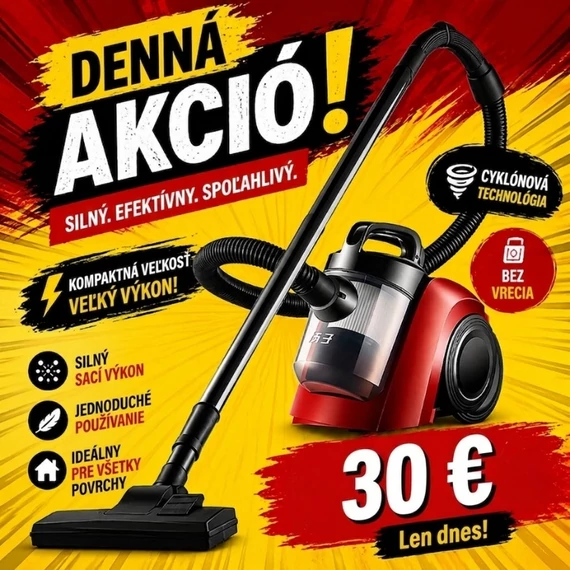 Vysávač 1000W 2L s umývateľnou nádobou holm8554