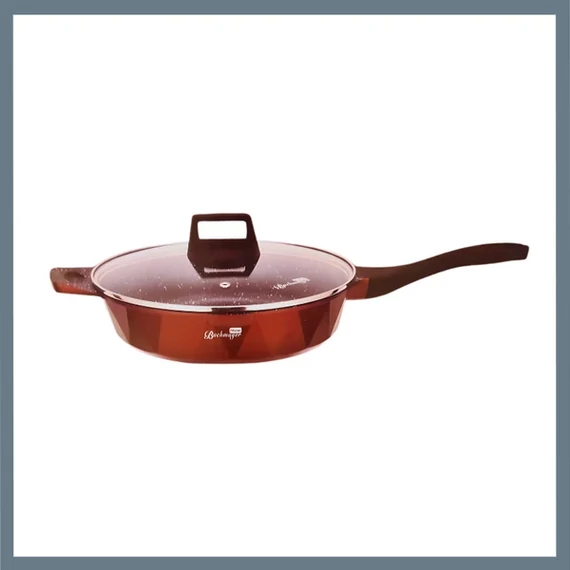 Bachmayer BM-7620-28 – Panvica s mramorovým povrchom, Ø 28 cm (čierna), s indukčným dnom