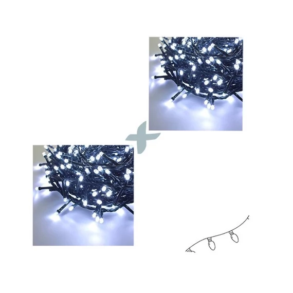 Svetlo strunové 180led studená biela 8m KE21-1030 1+1