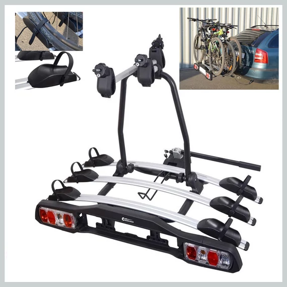 Nosič bicyklov Dolphin 3 – na ťažné zariadenie, pre 3 bicykle, certifikovaný TÜV 02125