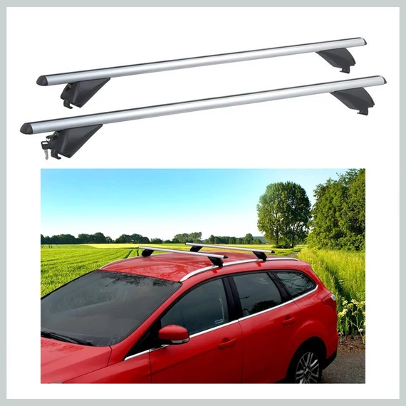Sada uzamykateľných priečnych nosičov ALU-INTEGRAL – 135 cm, hliník, certifikácia TÜV 02316