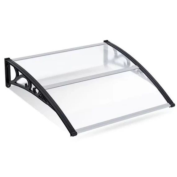Priehľadná polykarbonátová strieška 120 x 100 cm odolná ochrana vstupu 167Q3G55G