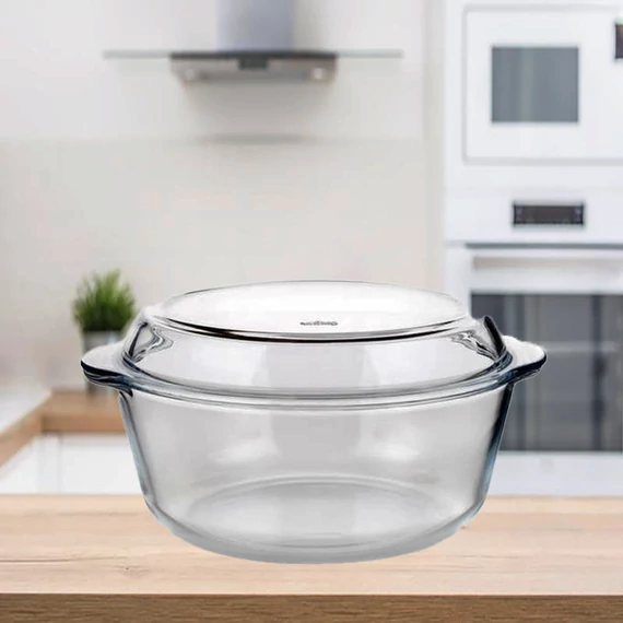 BORCAM 3,15 l sklenená zapekacia misa s vekom, okrúhla A3359013