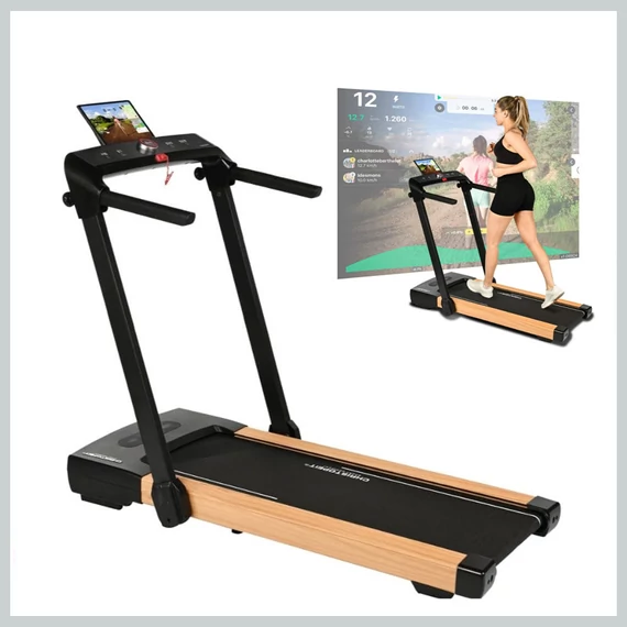 Behací pás Christopeit Sport 2 v 1 s dreveným vzorom CS-30-2440