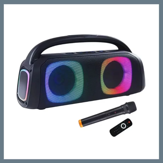 Prenosný Bluetooth RGB reproduktor + Karaoke 40 W DR-501