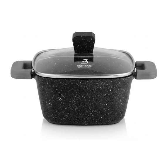 Eisenbach Professional 24 cm štvorcový hrniec so skleneným vekom 4,8 l EB24