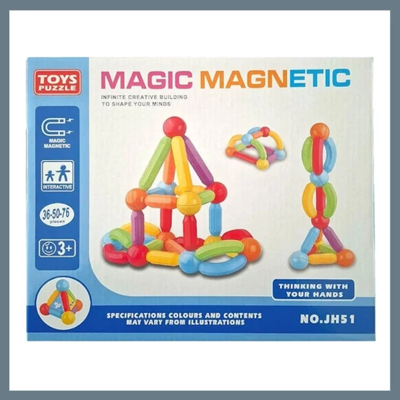 Magic Magnetic – 36-dielna magnetická stavebnica JH51