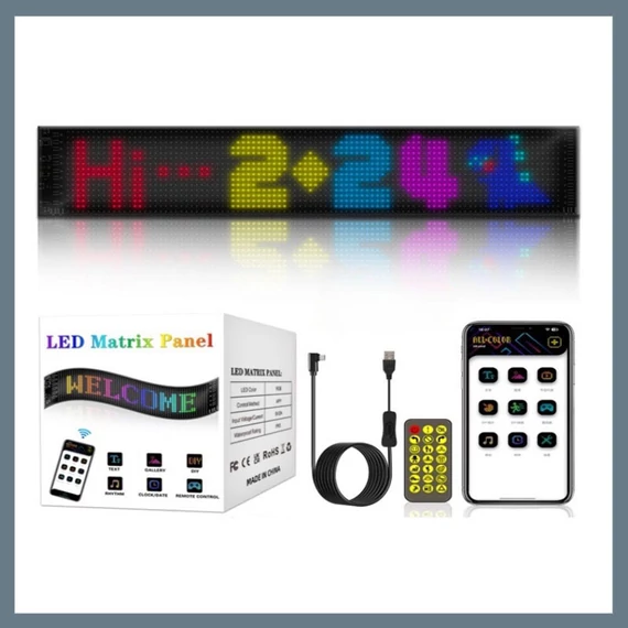 RGB LED maticový panel – veľký rozmer, 6300 LED diód, ovládanie cez Bluetooth KL25-154