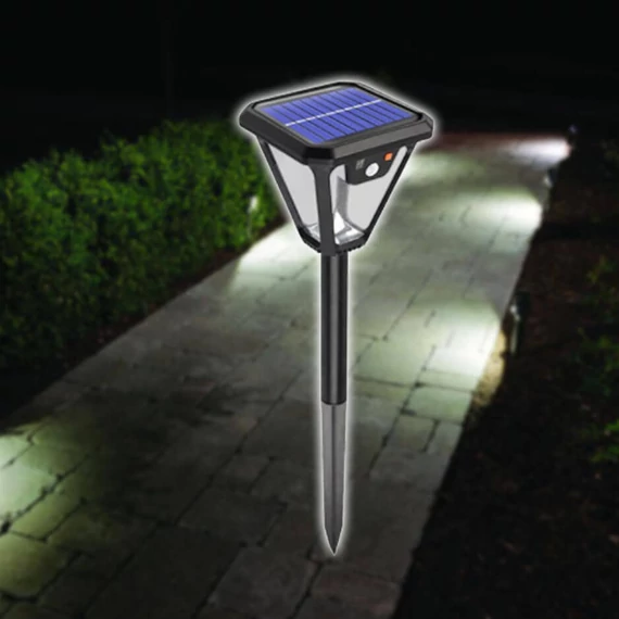 Solárna LED lampa do záhrady, ktorú možno zapichnúť do zeme