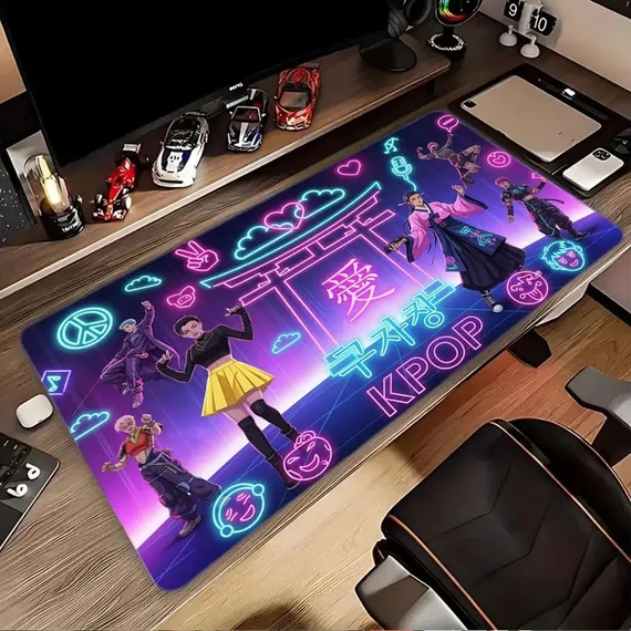 K-Pop herná podložka pod myš v neonovom štýle 30 × 80 cm MU8245146-3080