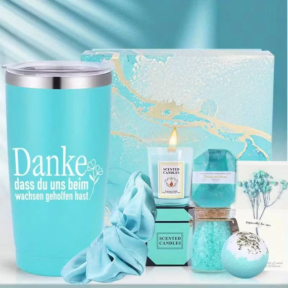 Darčeková súprava modrý wellness set s pohárom MY5687058