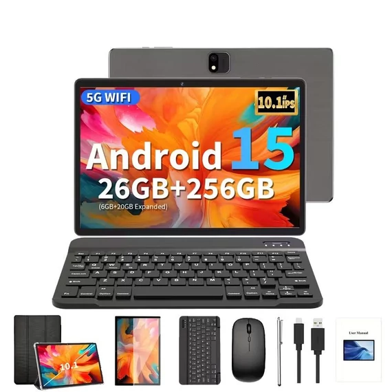 QDDQ tablet Android 15 25,65 cm s klávesnicou, myšou a čiernym puzdrom RP7504217F